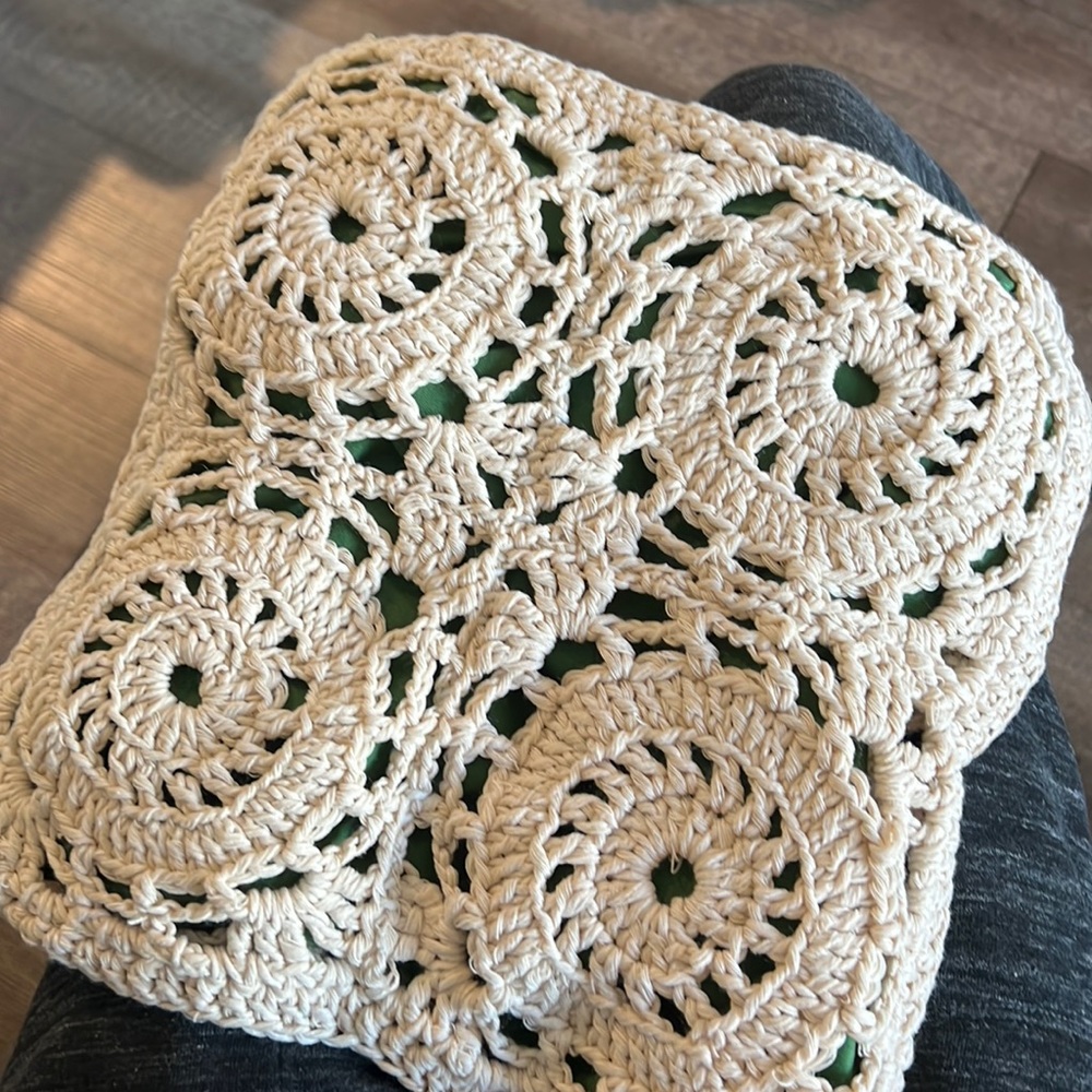 Hand made crochet beach bag
